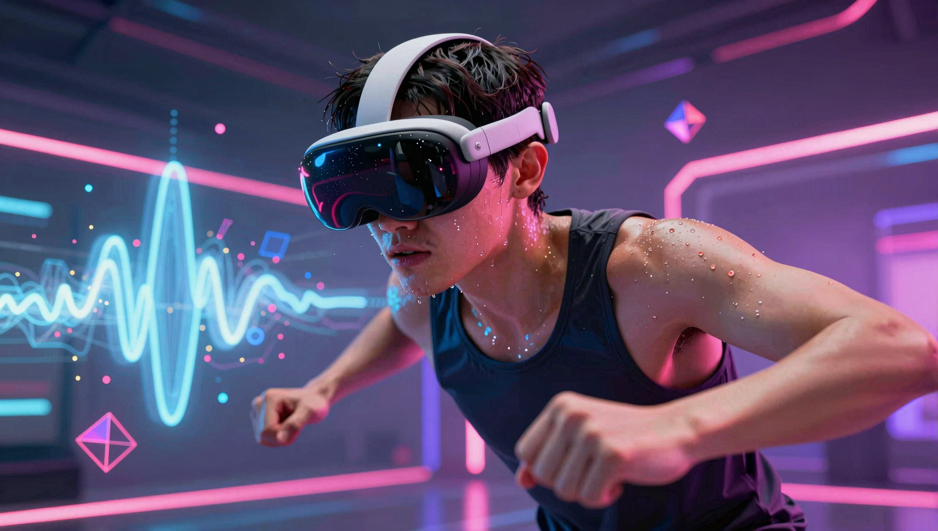 Toy Runner poster art used as a cover image for a guide to VR music games on Meta Quest for workouts